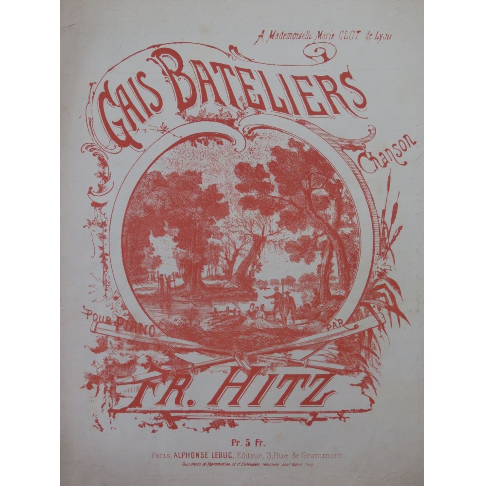 HITZ Franz Gais Bateliers Piano 1913