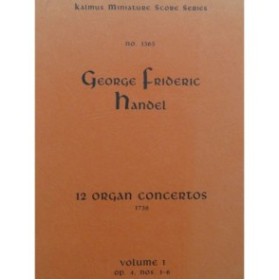 HAENDEL G. F. 12 Organ Concertos Vol 1 Orchestre Orgue