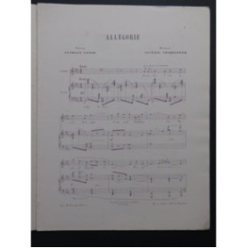 CHARPENTIER Gustave Allégorie Chant Piano 1895