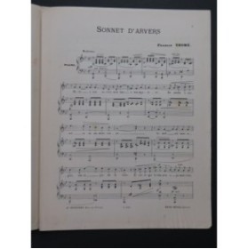 THOMÉ Francis Sonnet d'Arvers Chant Piano 1890