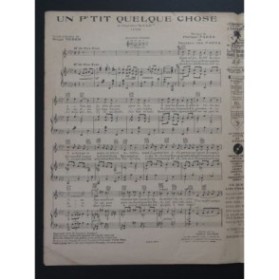PARÈS Philippe VAN PARYS Georges Un P'tit quelque chose Chant Piano 1927