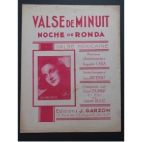 LARA Augustin Valse de Minuit Chant Piano 1942
