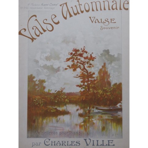 VILLE Charles Valse Automnale Piano ca1910