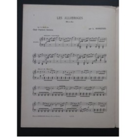 BONNEFOND L. Les Allobroges Piano 1907