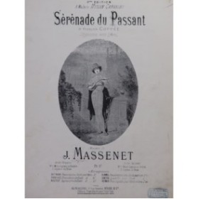 MASSENET Jules Sérénade de Zanetto Chant Piano 1881