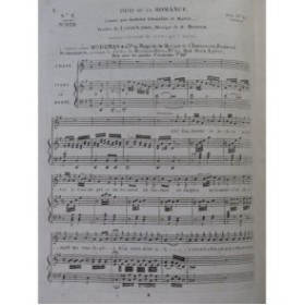 BERTON H. Duo de la Romance Chant Piano ou Harpe ca1810