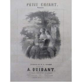 QUIDANT Alfred Petit enfant Chant Piano ca1840