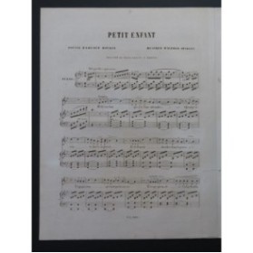 QUIDANT Alfred Petit enfant Chant Piano ca1840