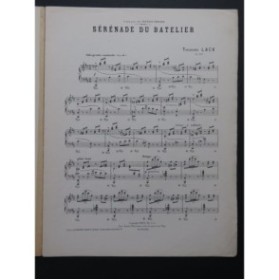 LACK Théodore Sérénade du Batelier Piano 1905