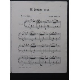 BERDALLE Victor Le Domino Rose Piano ca1850