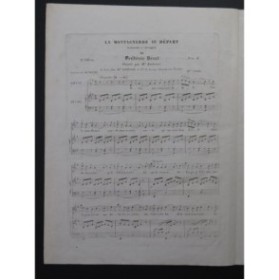 BÉRAT Frédéric La Montagnarde au Départ Chant Piano ca1840