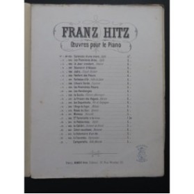 HITZ Franz Rosée du Soir Piano ca1880
