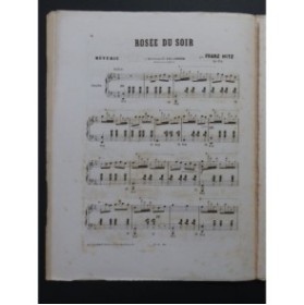 HITZ Franz Rosée du Soir Piano ca1880