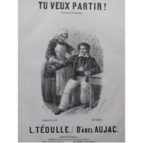 AUJAC Abel Tu veux partir ! Chant Piano ca1860