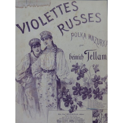 TELLAM Heinrich Violettes Russes Piano 4 mains 1898