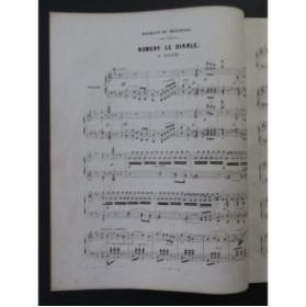 BEYER Ferdinand Robert le Diable Bouquet de Mélodies Piano ca1855