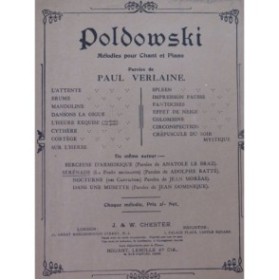 POLDOWSKI Sérénade Chant Piano 1914