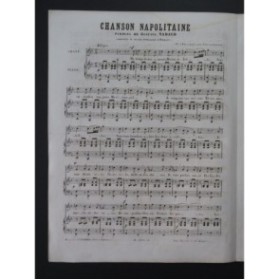 NADAUD Gustave Chanson Napolitaine Chant Piano ca1850