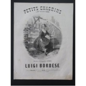 BORDÈSE Luigi Petits Chagrins Chant Piano ca1850