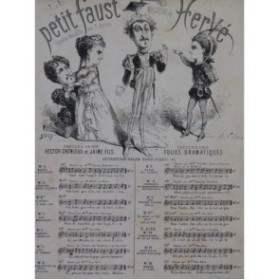 HERVÉ Le Petit Faust Opéra No 4 Rondeau Chant Piano ca1870