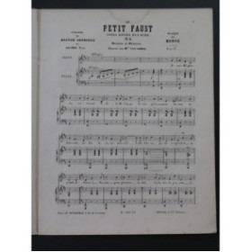 HERVÉ Le Petit Faust Opéra No 4 Rondeau Chant Piano ca1870