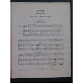 CHARPENTIER Gustave Louise No 4 Chant Piano 1900