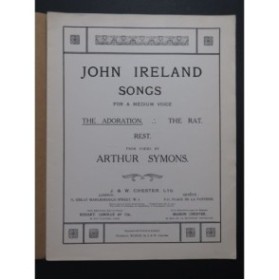 IRELAND John The Adoration Chant Piano 1922