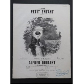 QUIDANT Alfred Petit enfant Chant Piano ca1850