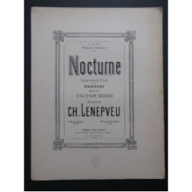 LENEPVEU Charles Nocturne Chant Piano ca1890