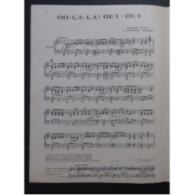 RUBY Harry et JESSEL George Oo-La-La ! Oui-Oui Piano 1919