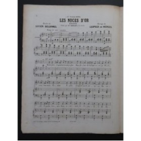 DE WENZEL Léopold Les Noces d'Or Chant Piano ca1850