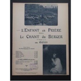 GALAS L'enfant en prière Chant Piano 1926