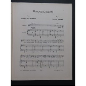 THOMÉ Francis Bonjour Suzon Chant Piano ca1890