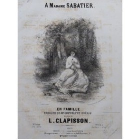 CLAPISSON Louis En Famille Chant Piano ca1840