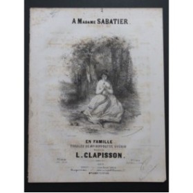 CLAPISSON Louis En Famille Chant Piano ca1840