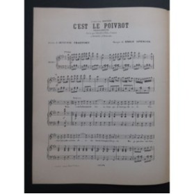 SPENCER Émile C'est le Poivrot Chant Piano ca1890