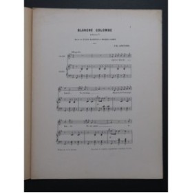 GOUNOD Charles Blanche Colombe Chant Piano