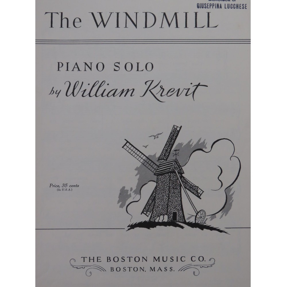 KREVIT William The Windmill Piano 1955