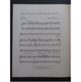 ABRAHAMS Maurice Pullman Porters Parade Chant Piano 1913