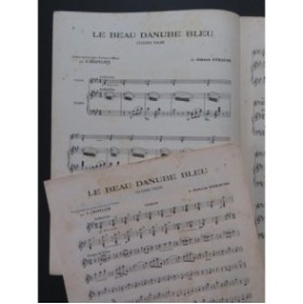 STRAUSS Johann Le beau Danube Bleu Violon Piano ca1900
