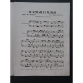 STRAUSS Johann Le Message de Pierrot Piano ca1866