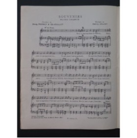 JOLIOT Henry Souvenirs Chant Piano ca1920