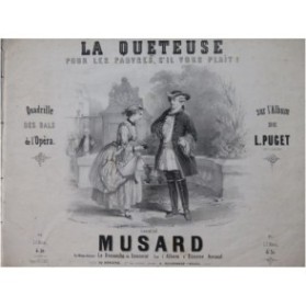 MUSARD La Queteuse Quadrille Piano ca1850