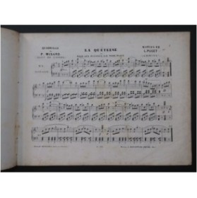 MUSARD La Queteuse Quadrille Piano ca1850