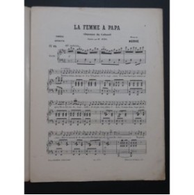 HERVÉ La Femme à Papa Chanson du Colonel Chant Piano ca1880