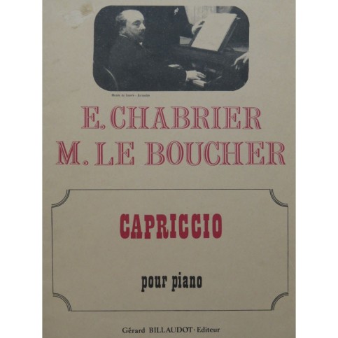 CHABRIER Emmanuel LE BOUCHER Maurice Capriccio Piano