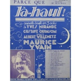 YVAIN Maurice Parce Que Chant Piano 1923