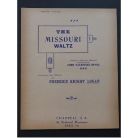 KNIGHT LOGAN Frédéric The Missouri Waltz Chant Piano 1914