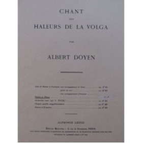 DOYEN Albert Chant des Haleurs de la Volga Violon Piano 1921
