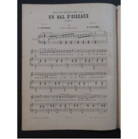 LACOME Paul Un bal d'Oiseaux Chant Piano ca1884